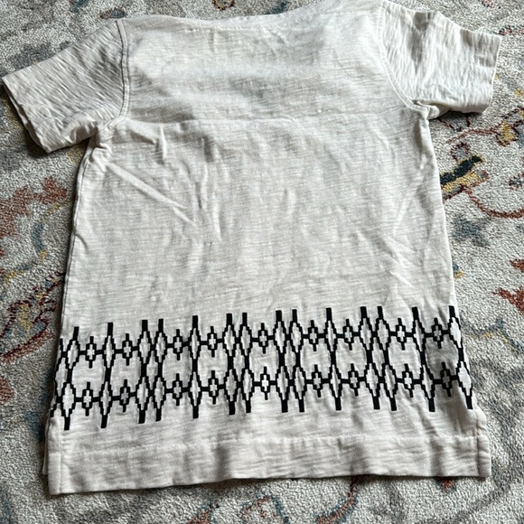 MADEWELL Boxstitch Slub Embroidered White Top Size XS - Picture 8 of 10